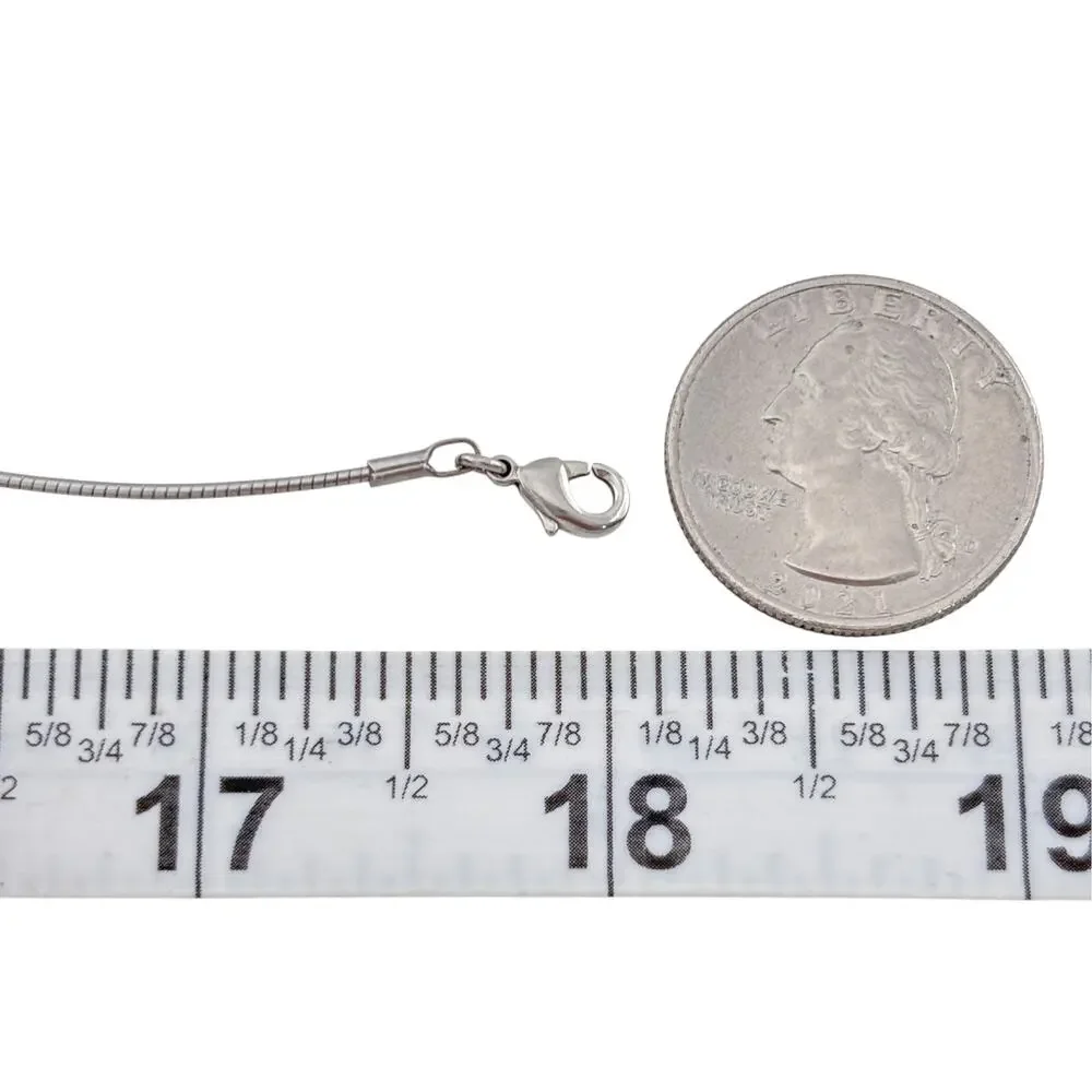Vintage Silver Plated Snake Chain Necklace 16-18